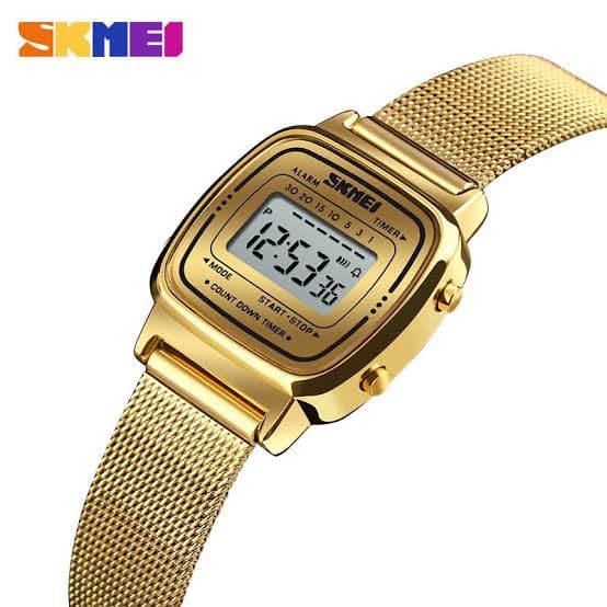 SKMEI 1901 Digital Stainless Steel Ladies Watch