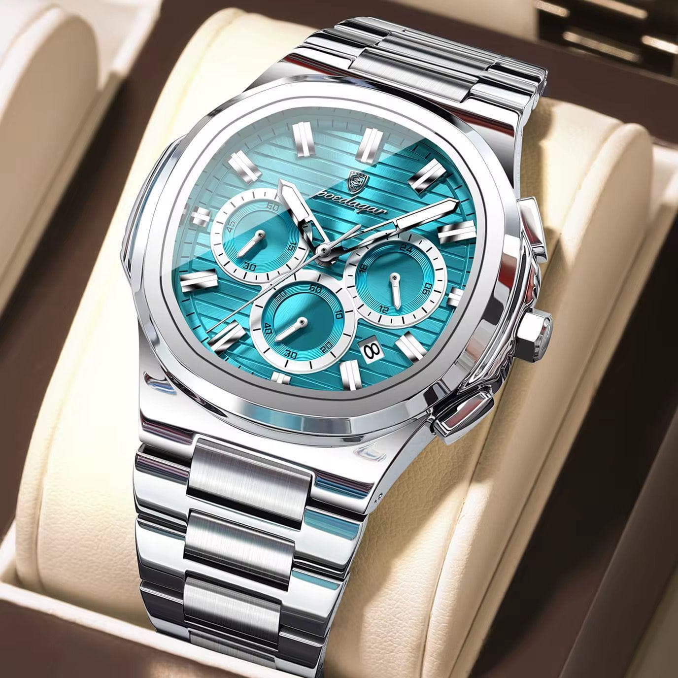 POEDAGAR 834 Stainless Steel Gents Watch