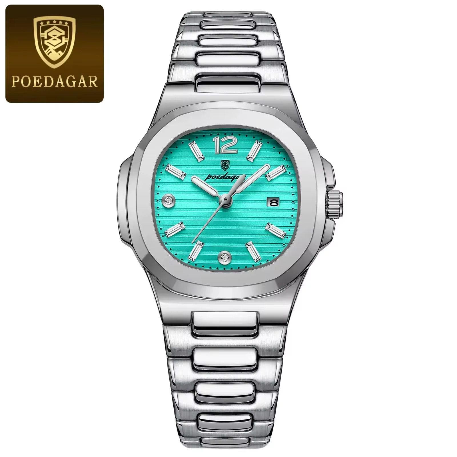 POEDAGAR 708 Date Display Stainless Steel Ladies Watch