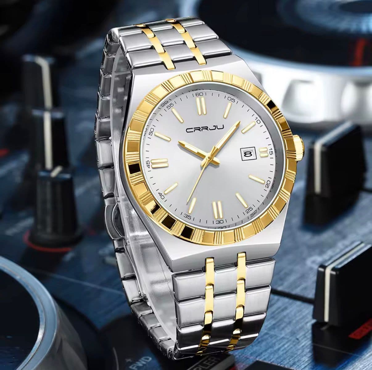 CRRJU Stainless Steel Gents Watch