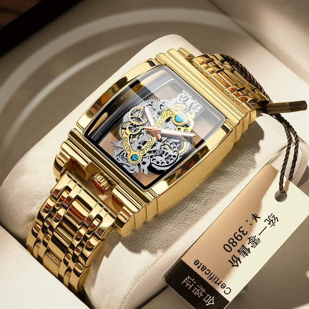 SKELETON DIAL Stainless Steel Gents Watch