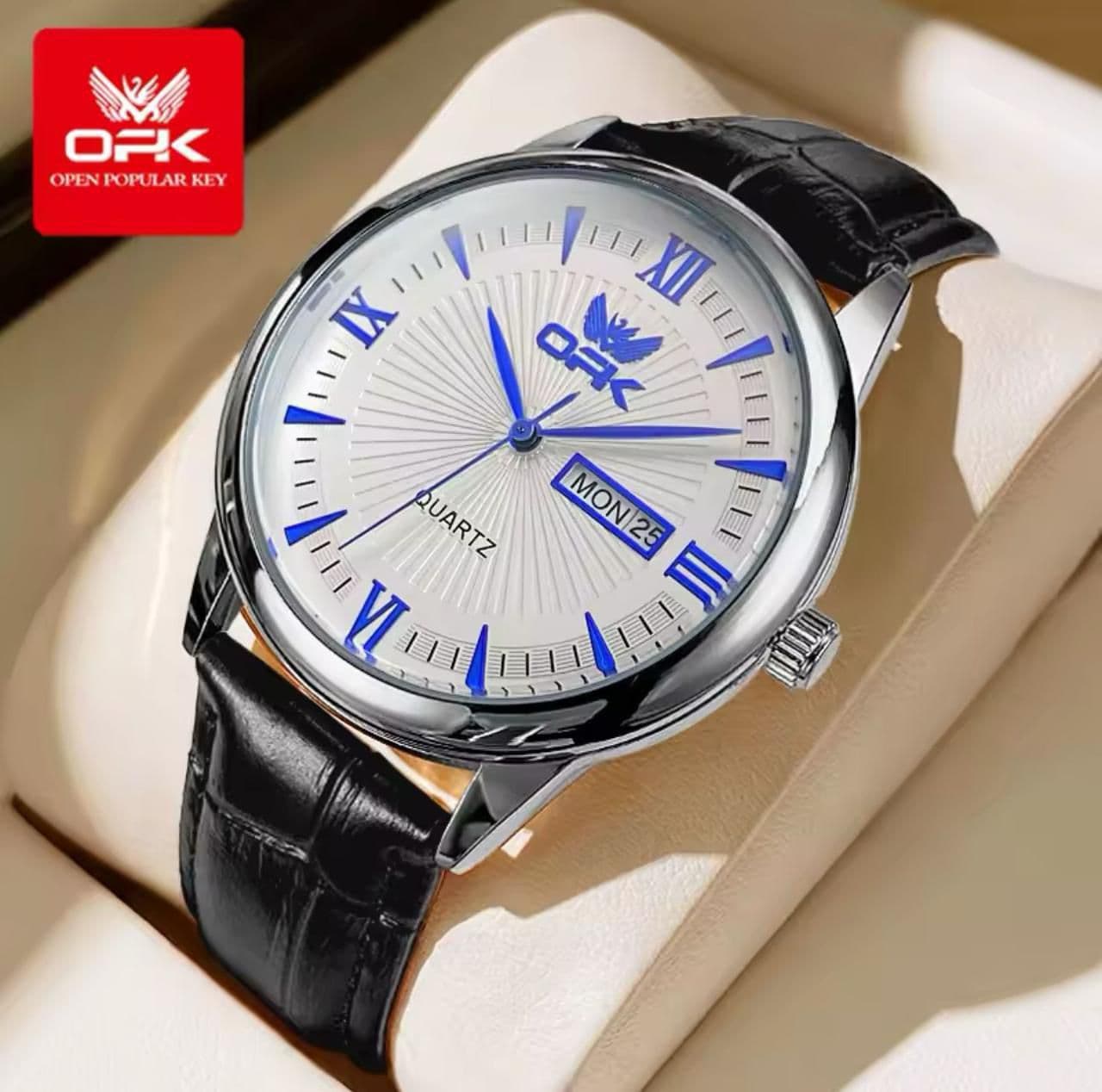OPK 6028 Leather Strap Gents Watch