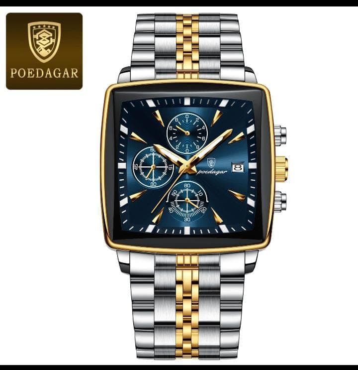 POEDAGAR 866 Chronograph Stainless Steel Gents Watch