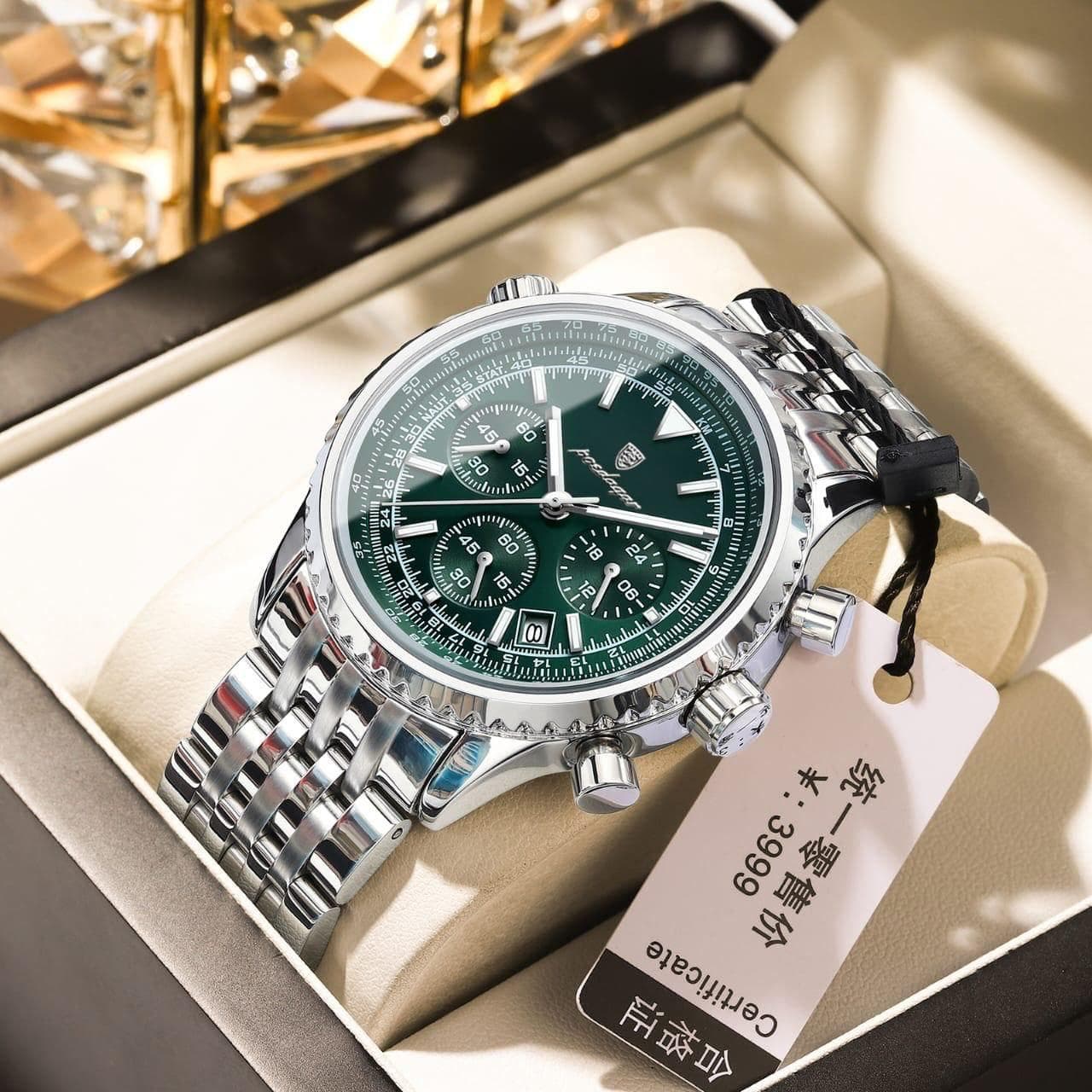 POEDAGAR 960 Chronograph Stainless Steel Gents Watch