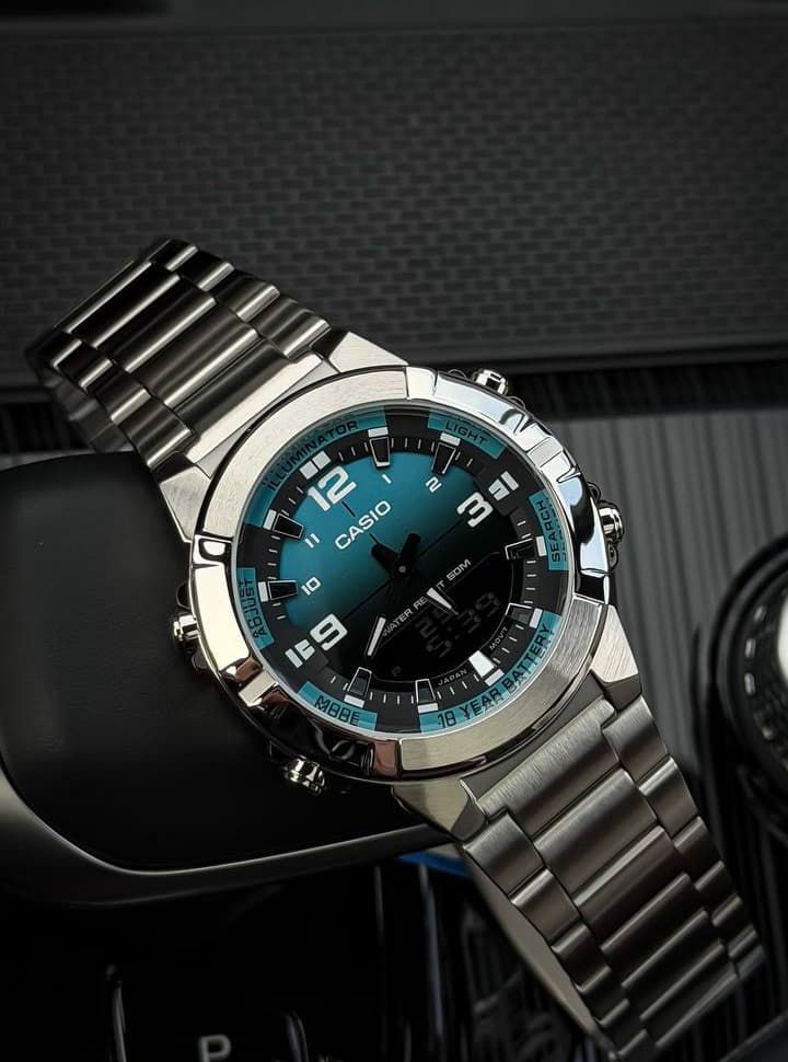CASIO AMW-870DA50M Dual Time Water Resistant Men'sWatch